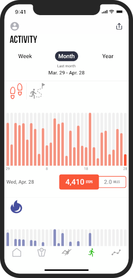 Workout Challenge App Track by Month